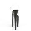 Pleaser - XTREME808CRS KnöchelriemenSandale, Poledance Schuhe - Pole dance schuhe - Schwarz/Silberfarben Product image